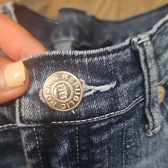 Victoria Beckham Blue Cropped Jeans - Picture 2 of 7